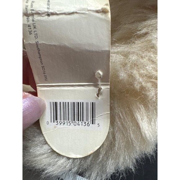 Vintage Russ "Magnolia" Plush Cream Bunny Rabbit With Bow - Picture 7 of 10